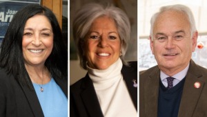 Council Members Joann Ariola (L) Vickie Paladino (C) and Robert Holden (R) have signed onto a lawsuit with leaders of the New York state Republican Party arguing a new city law that allows legal noncitizens to vote in local elections is unconstitutional (Photos via Facebook)